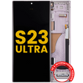 OLED-Display mit Rahmen für Samsung Galaxy S23 Ultra (Refurbished) (Lavender)