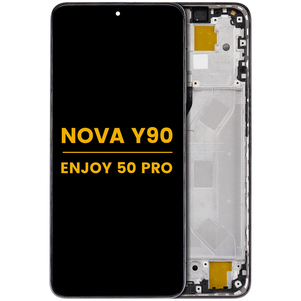 LCD-Display mit Rahmen für Huawei Nova Y90/Enjoy 50 Pro Refurbished Schwarz