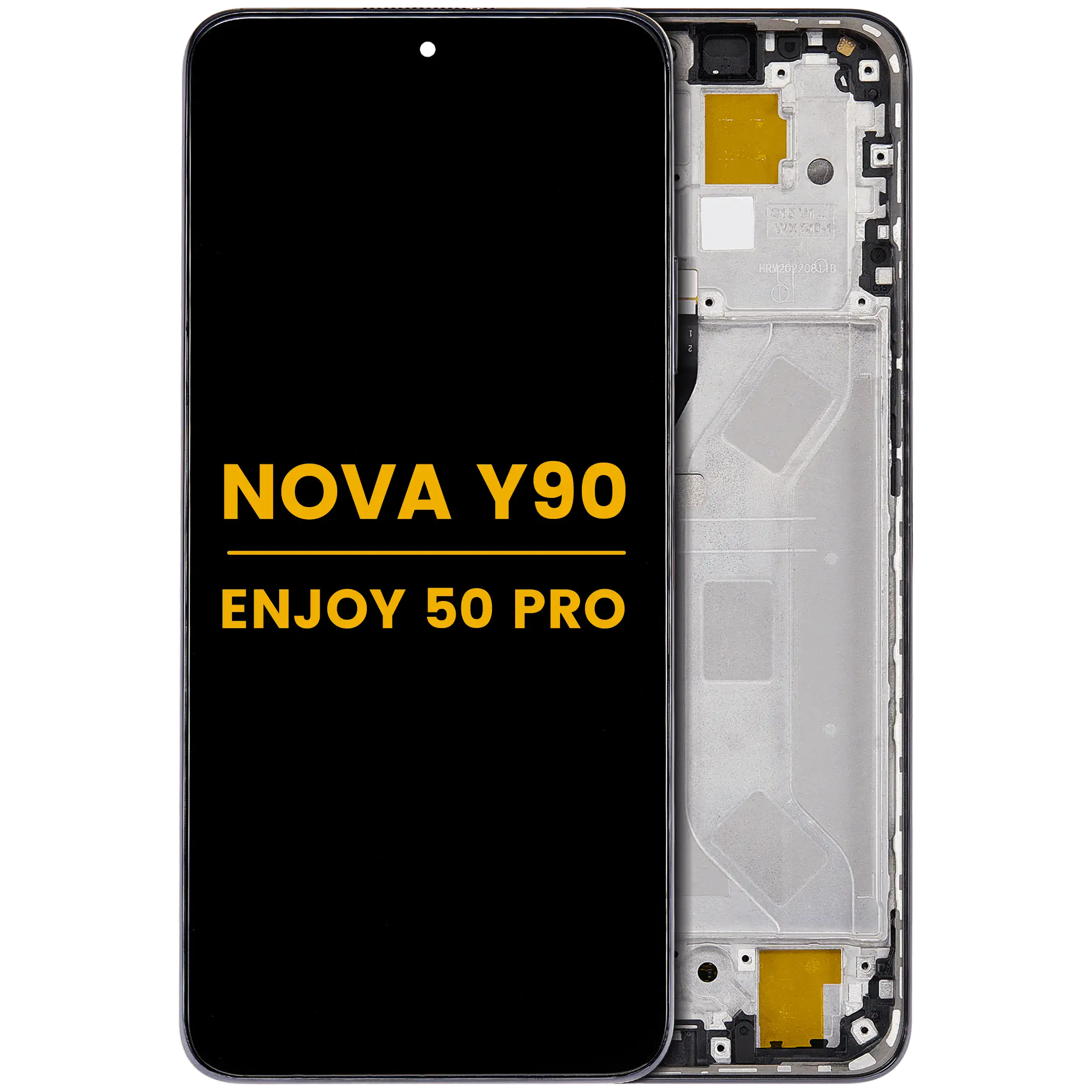 LCD-Display mit Rahmen für Huawei Nova Y90/Enjoy 50 Pro Refurbished Schwarz