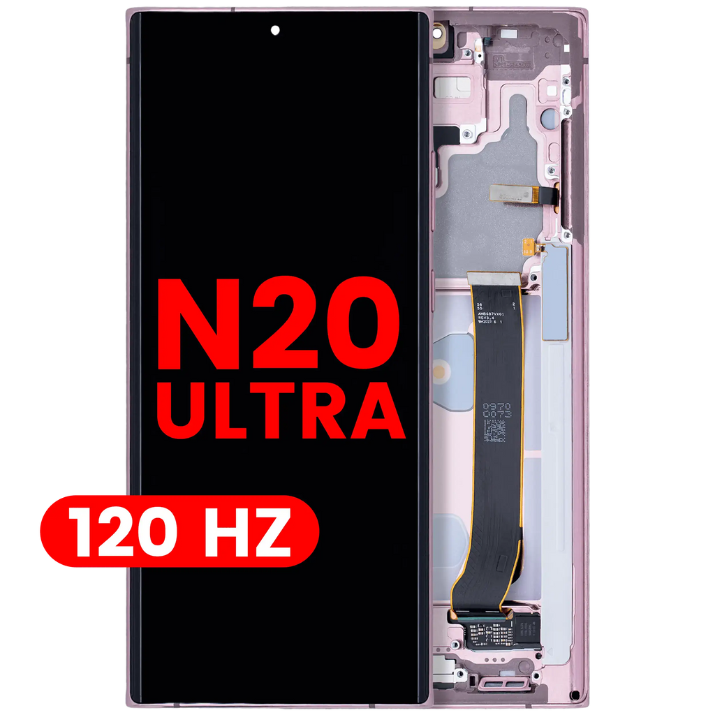 OLED-Display mit Rahmen Samsung Galaxy Note20 Ultra Mystic Bronze Aftermarket Pr