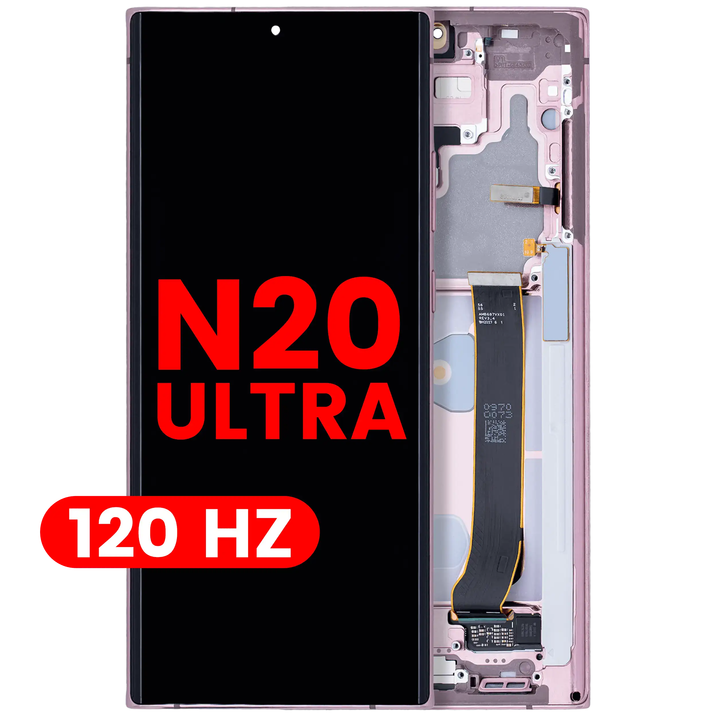 OLED-Display mit Rahmen Samsung Galaxy Note20 Ultra Mystic Bronze Aftermarket Pr