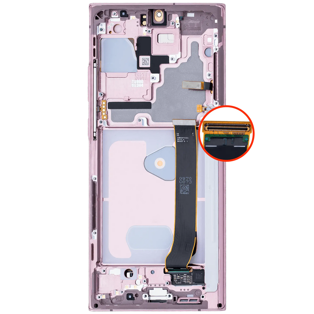 OLED-Display mit Rahmen Samsung Galaxy Note20 Ultra Mystic Bronze Aftermarket Pr
