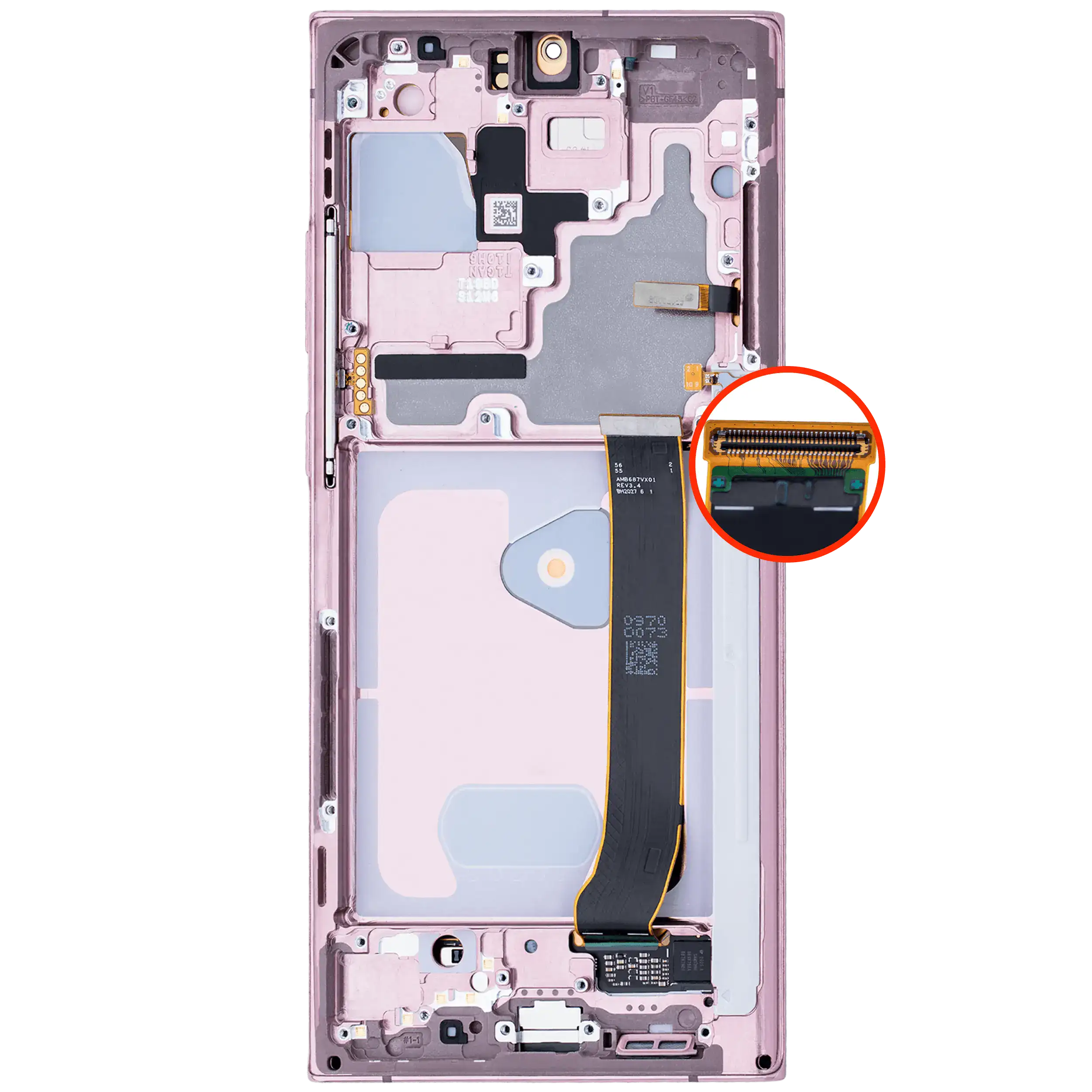 OLED-Display mit Rahmen Samsung Galaxy Note20 Ultra Mystic Bronze Aftermarket Pr