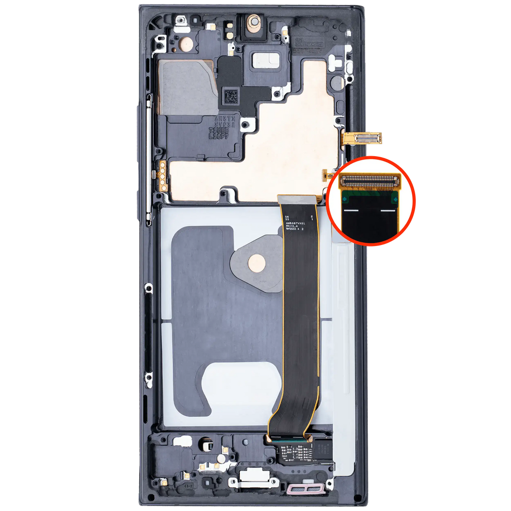 OLED-Display m. Rahmen f. Samsung Galaxy Note 20 Ultra Mystic Black Pro