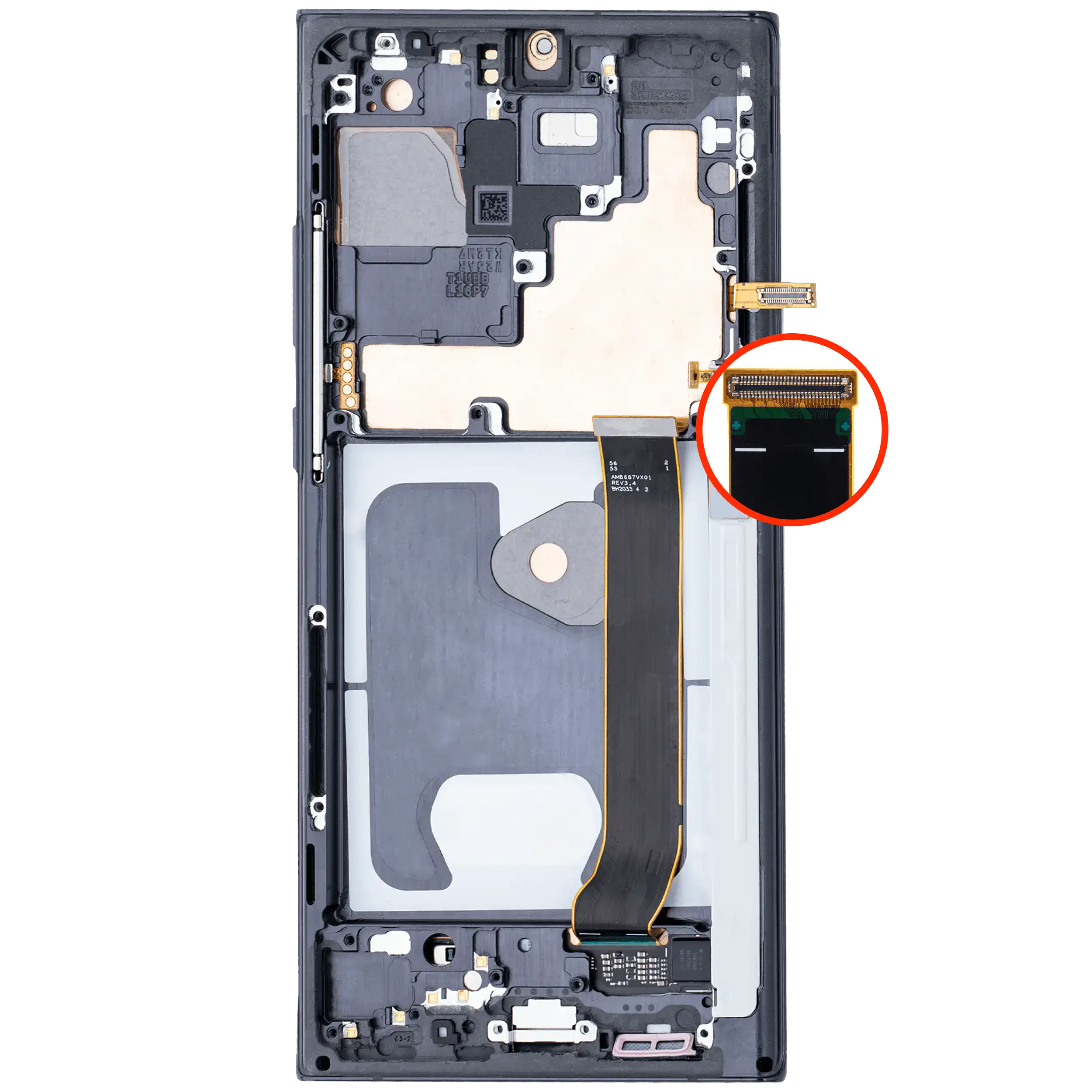 OLED-Display m. Rahmen f. Samsung Galaxy Note 20 Ultra Mystic Black Pro