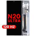 OLED-Display mit Rahmen für Samsung Note20 Ultra 5G (Aftermarket Pro, Mystic Whi