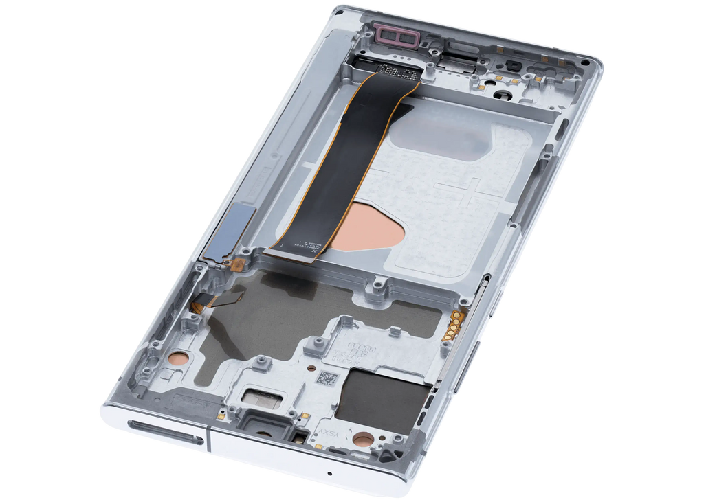 OLED-Display mit Rahmen für Samsung Note20 Ultra 5G (Aftermarket Pro, Mystic Whi