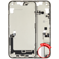 Midframe/Frame with Charging Port Flex & Small Parts for iPhone 14 Plus (US Version) (Used OEM Part, Grade B) (Starlight)