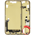 Midframe/Frame with Charging Port Flex and Small Parts for iPhone 14 Plus (US Version) (Used OEM Pull, C-Grade) (Yellow)