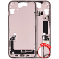 Midframe/Frame with Charging Port Flex and Small Parts for iPhone 15 (US Version) (Used OEM Pull, Grade A) (Pink)