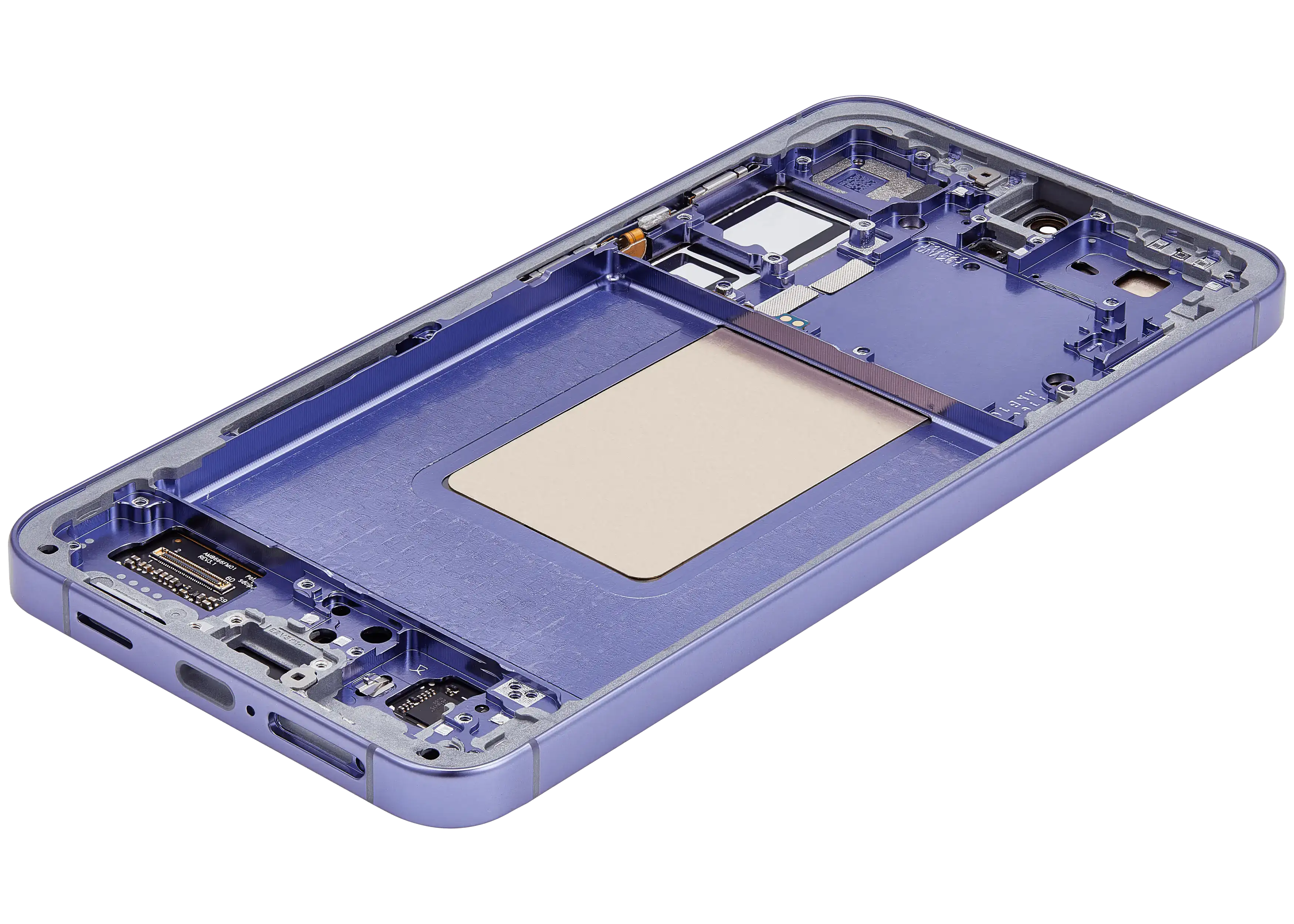 OLED-Display mit Rahmen für Samsung Galaxy S24 Plus 5G (US & Internationale Version) (gebrauchter OEM-Ausbau, Qualität B/C) (Cobalt Violet)