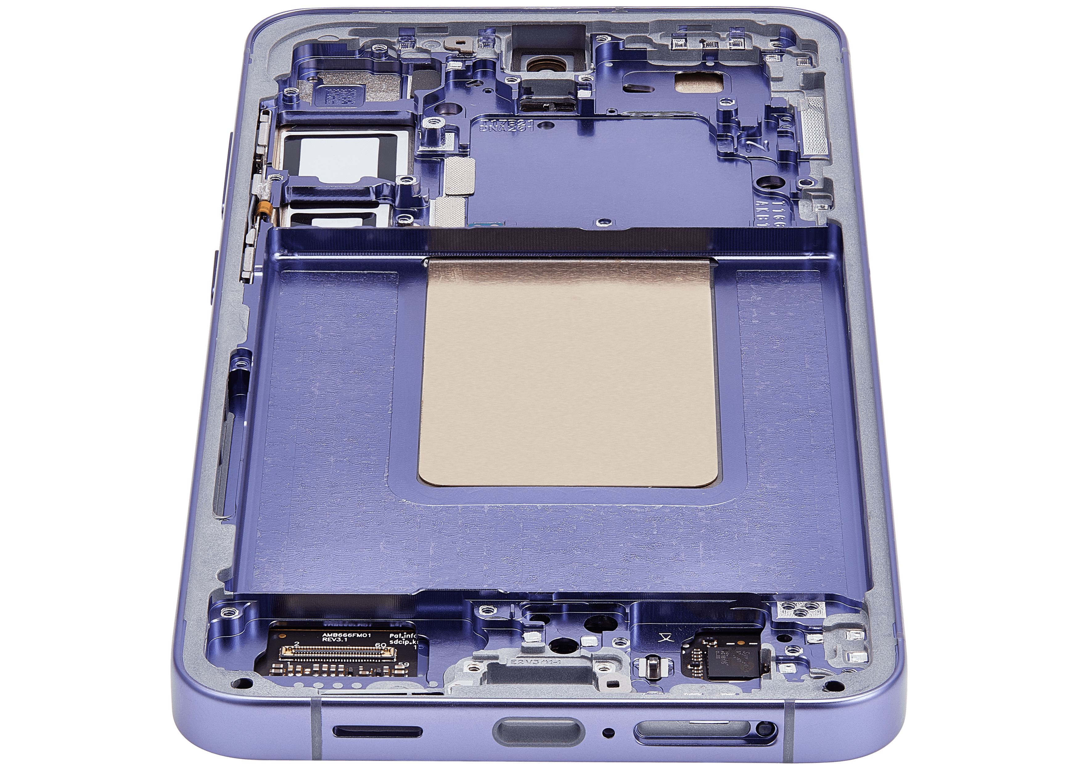 OLED-Display mit Rahmen für Samsung Galaxy S24 Plus 5G (US & Internationale Version) (gebrauchter OEM-Ausbau, Qualität B/C) (Cobalt Violet)