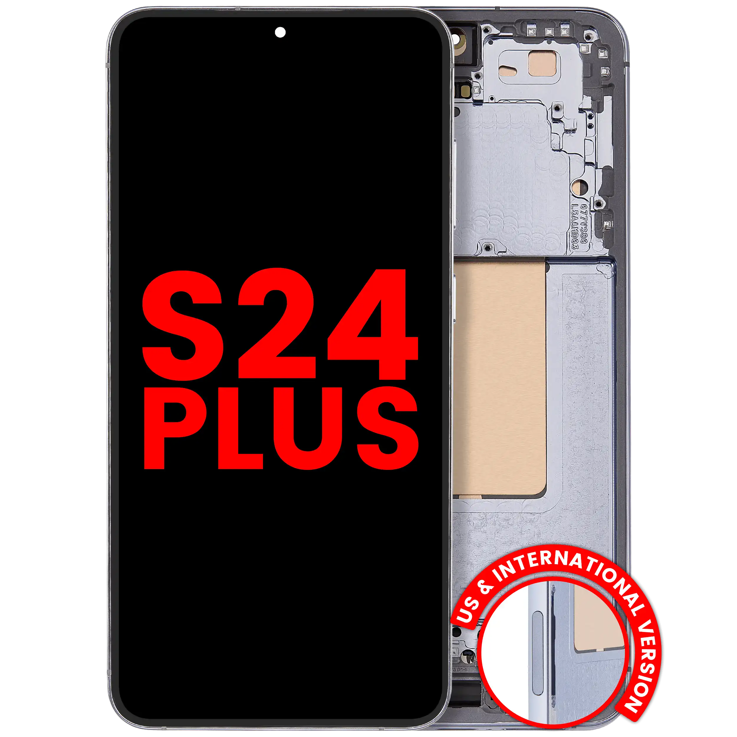 OLED Display with Frame Compatible for Samsung Galaxy S24 Plus 5G (US & International Version) (Aftermarket Plus) (Sapphire Blue)