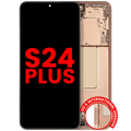 OLED-Display mit Rahmen für Samsung Galaxy S24 Plus (Sandstone Orange, Aftermark
