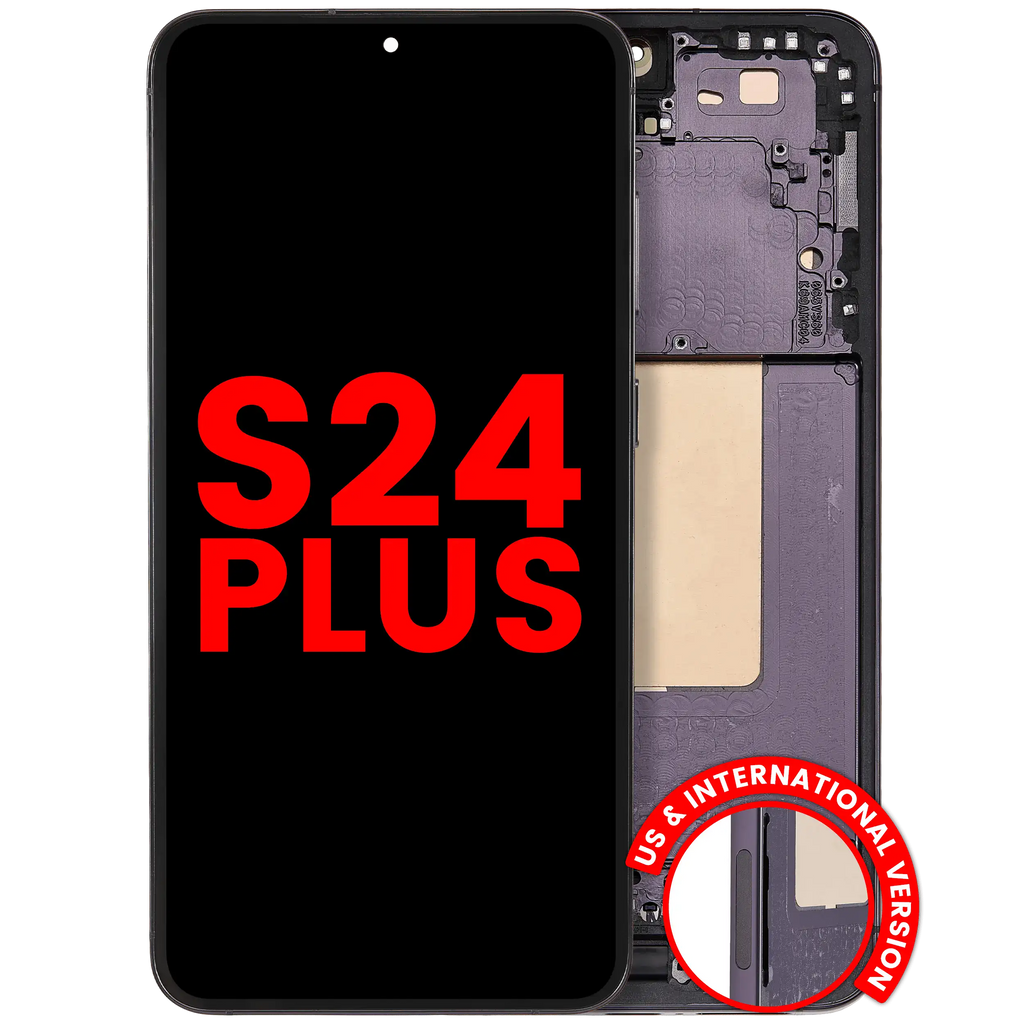 OLED Display with Frame for Samsung Galaxy S24 Plus 5G (US & International Version) – Aftermarket Plus – Onyx Black