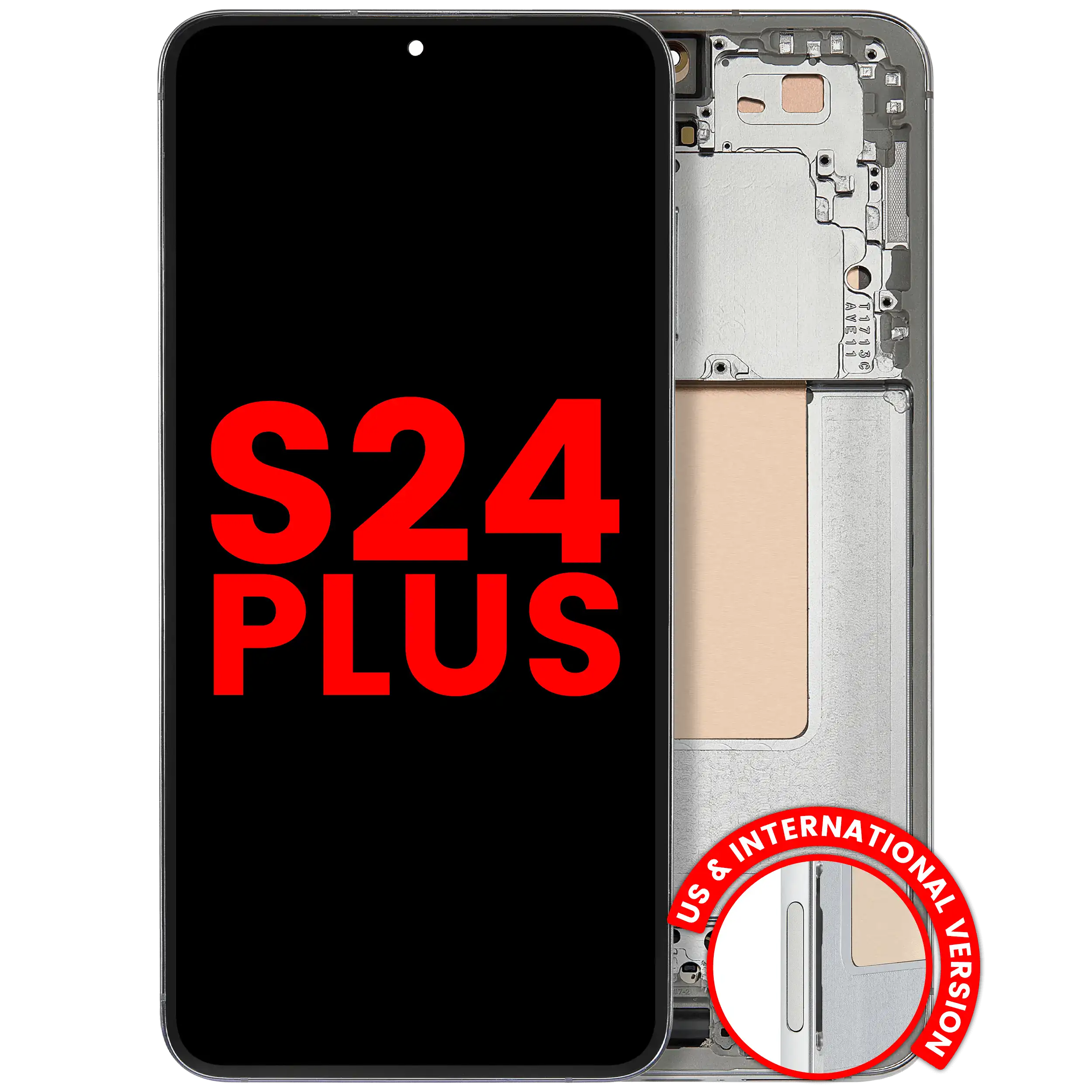 OLED-Display mit Rahmen für Samsung Galaxy S24 Plus, Jade Green, Aftermarket Plu