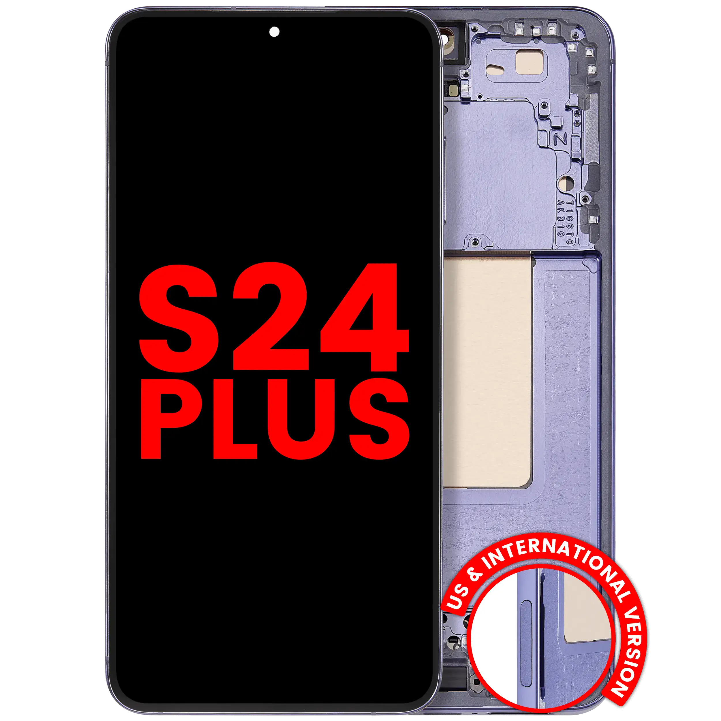 OLED Display with Frame for Samsung Galaxy S24 Plus 5G (US & International Version) (Aftermarket Plus) (Cobalt Violet)