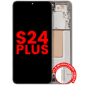 OLED-Display mit Rahmen für Samsung Galaxy S24 Plus Aftermarket Plus Amber Yello