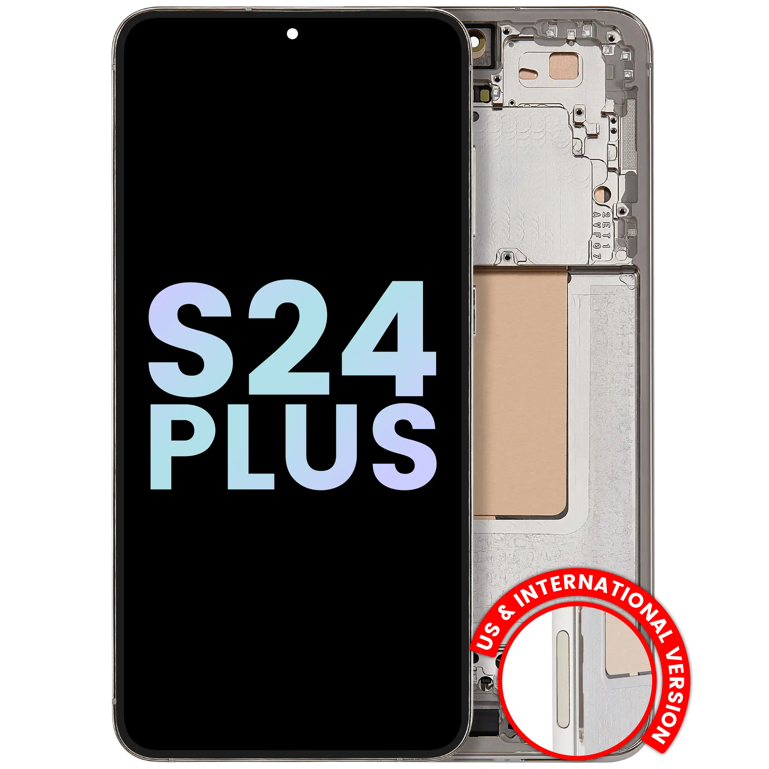 OLED Display with Frame for Samsung Galaxy S24 Plus 5G (US & International Version) Service Pack Amber Yellow
