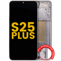 OLED-Display mit Rahmen für Samsung Galaxy S25 Plus Refurbished Silver Shadow