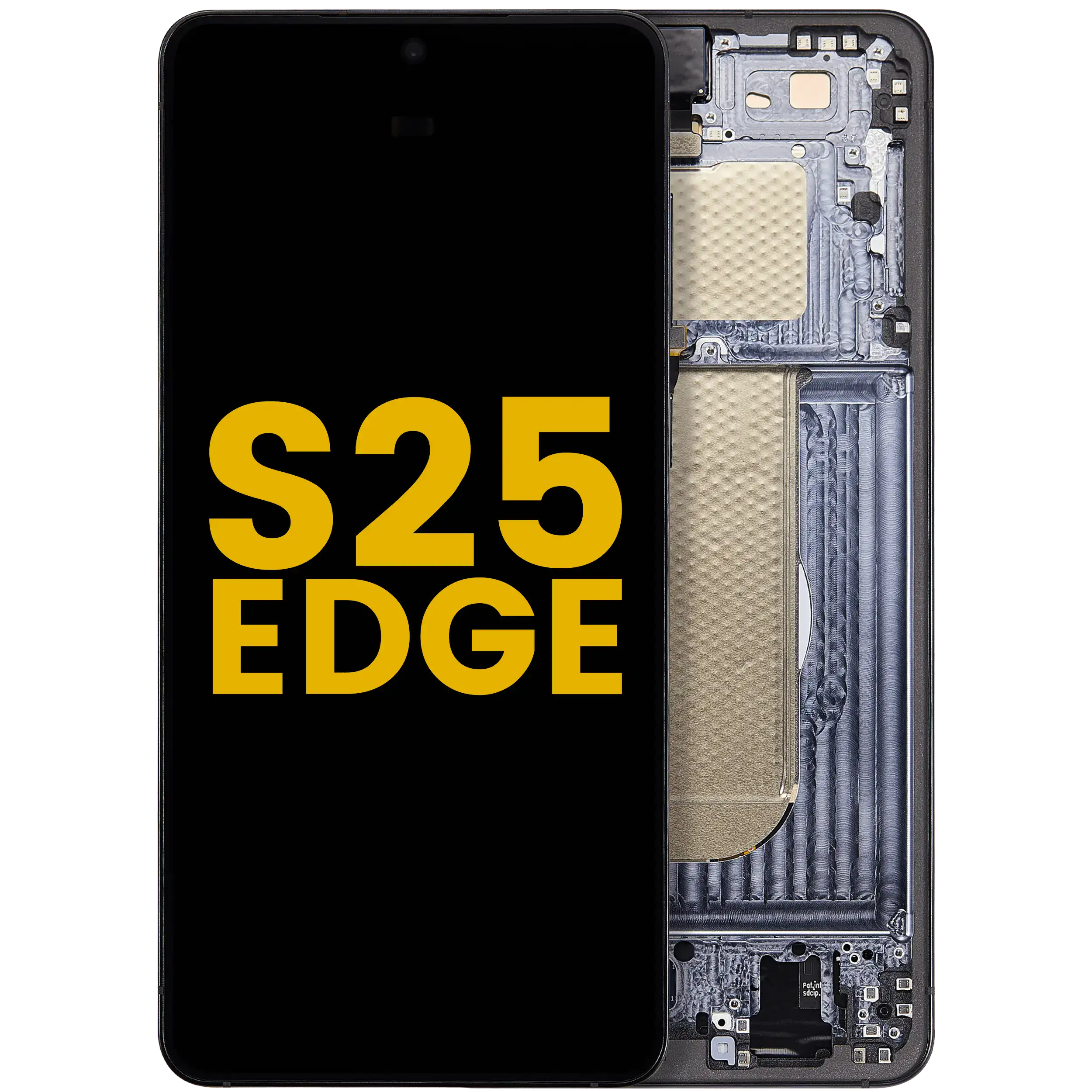 OLED Display with Frame for Samsung Galaxy S25 Edge (Refurbished) (Titanium Jet Black)