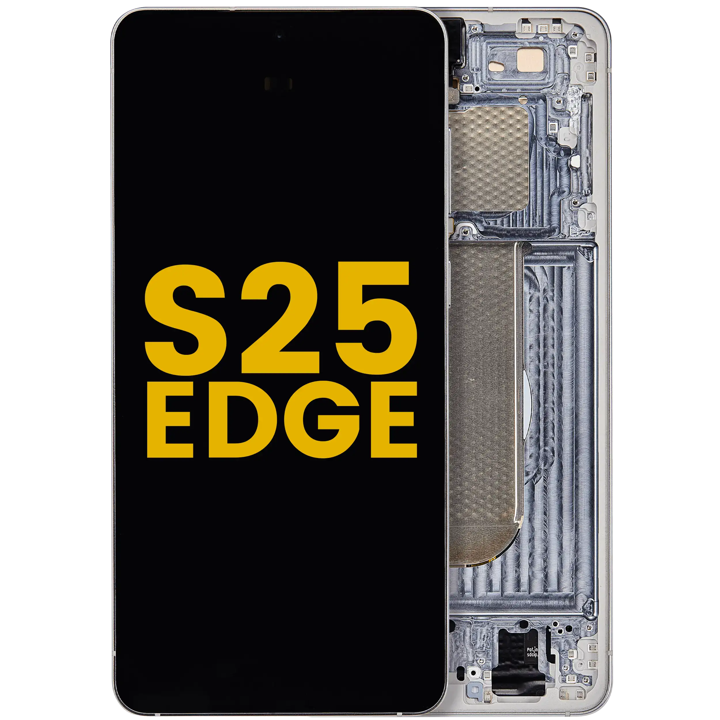 OLED Display with Frame for Samsung Galaxy S25 Edge (Refurbished) (Titanium Silver)