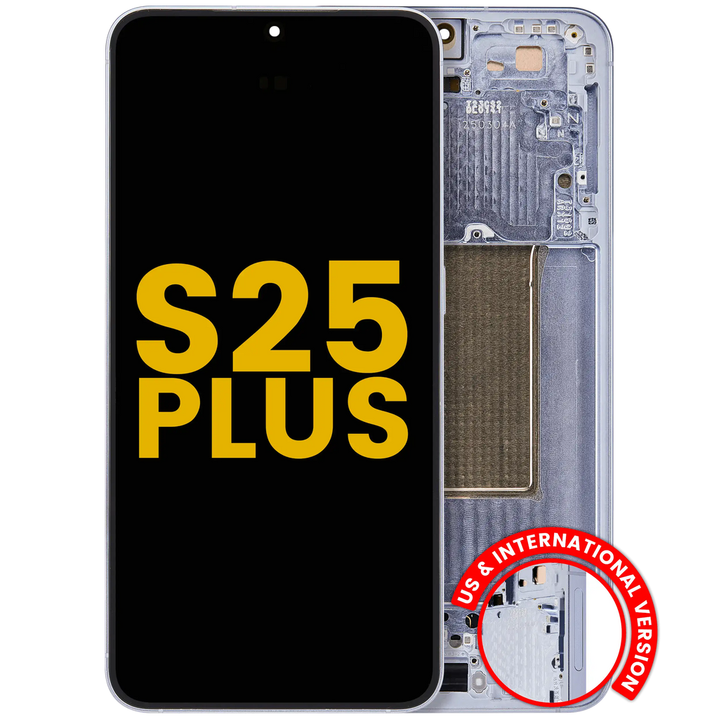 OLED Display with Frame for Samsung Galaxy S25 Plus 5G (US & International Version) (Refurbished) (Icy Blue)