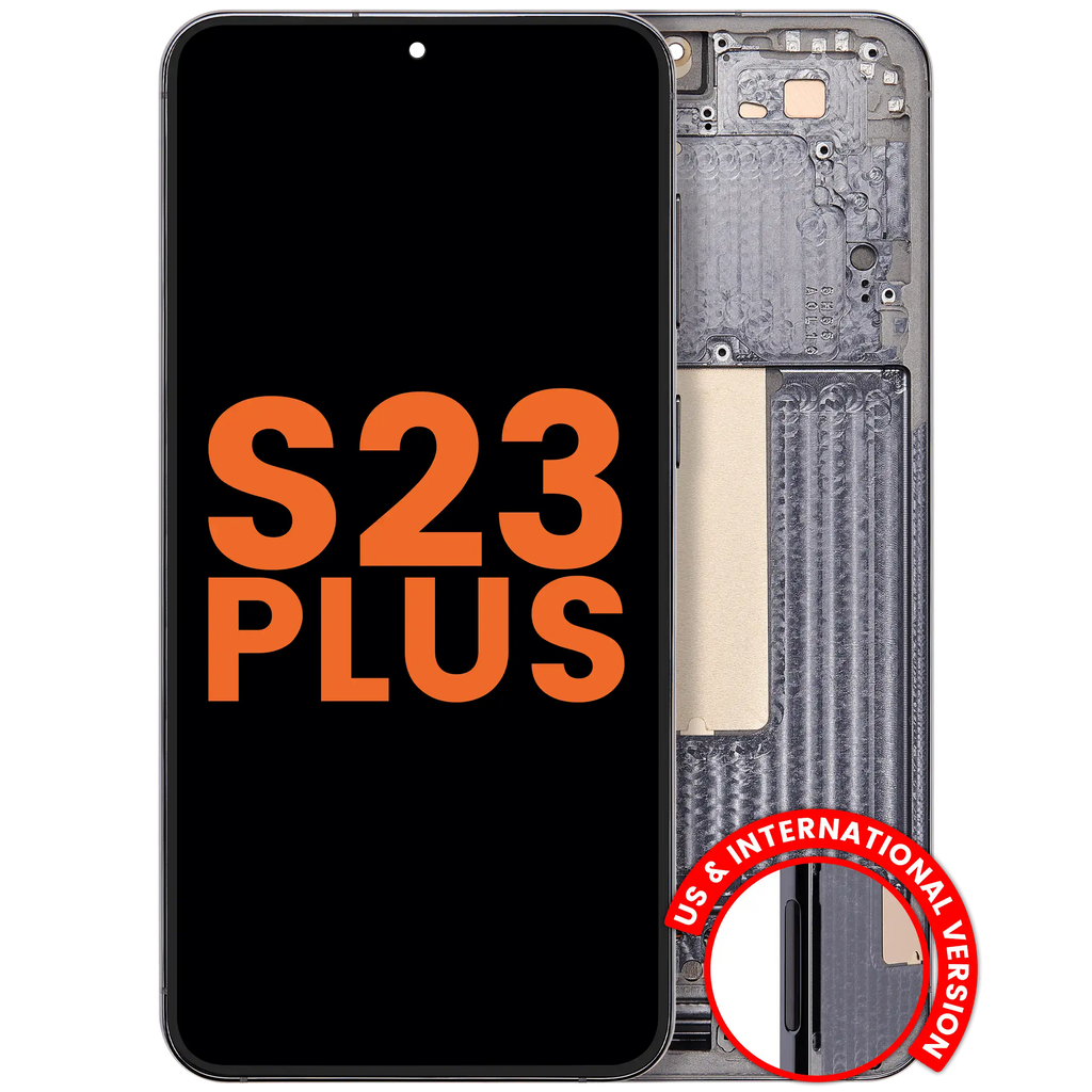 OLED-Display mit Rahmen für Samsung Galaxy S23 Plus 5G (US & International) (Blemish: Qualität C) (Grün)