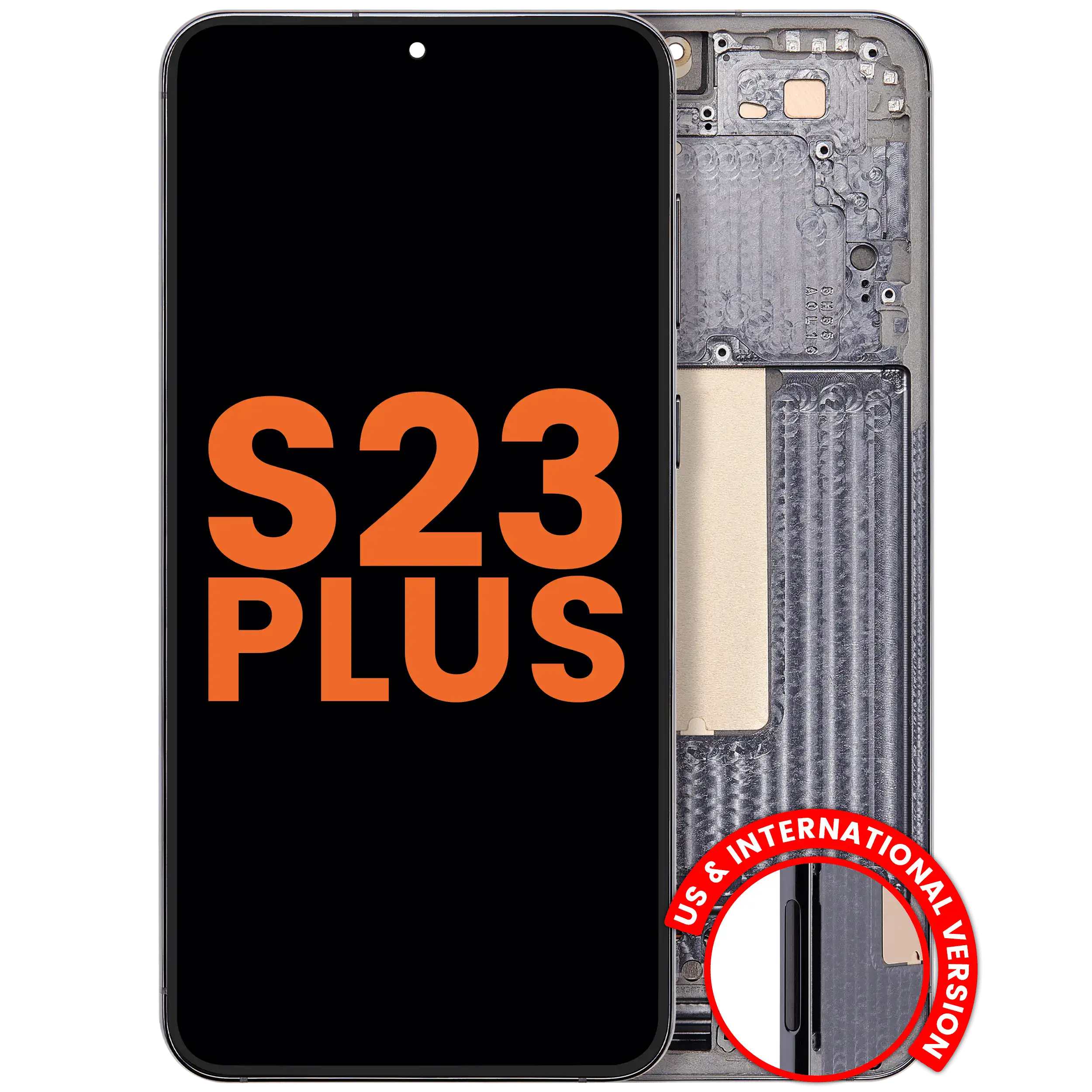 OLED-Display mit Rahmen für Samsung Galaxy S23 Plus 5G (US & International) (Blemish: Qualität C) (Grün)