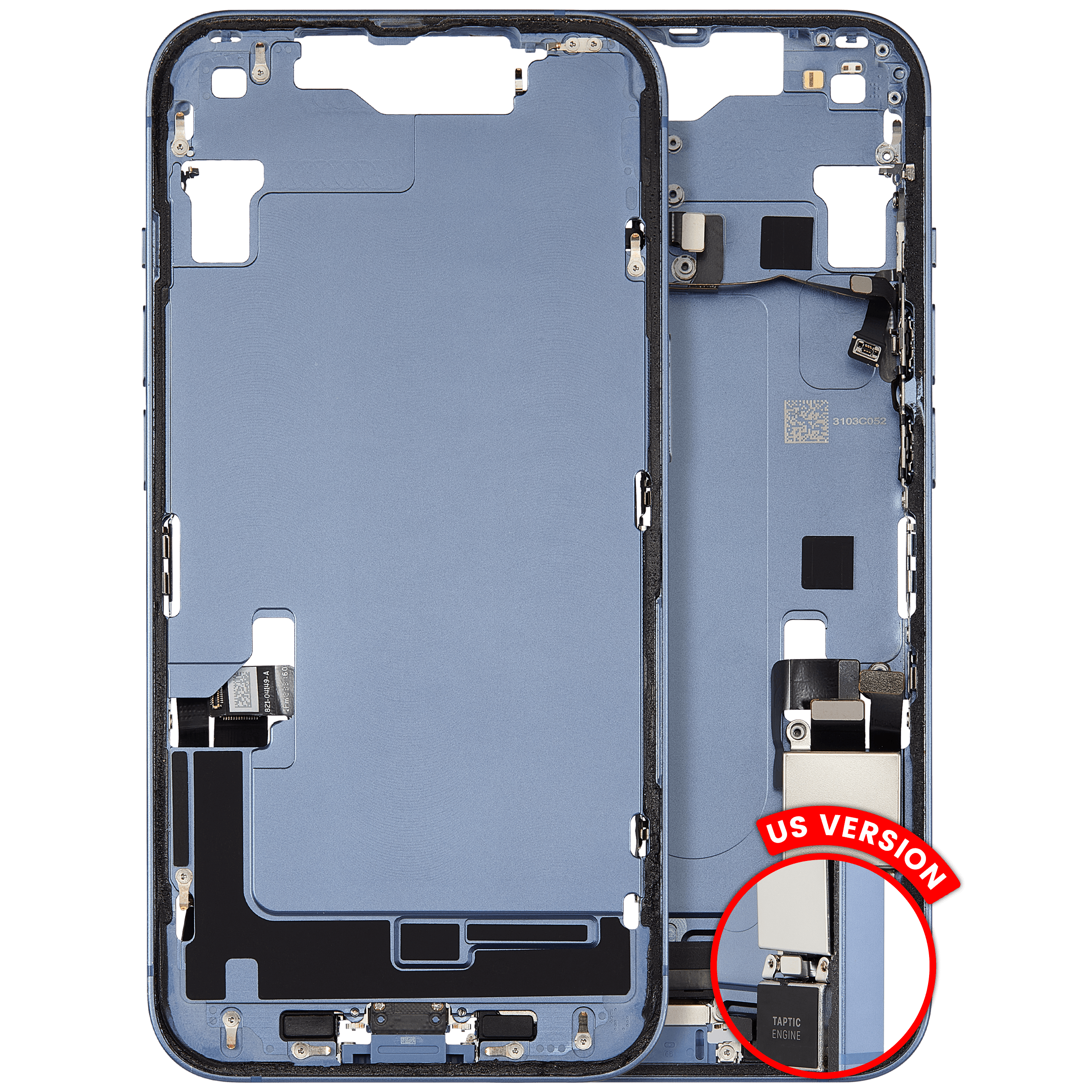 Original Apple-Ausbau A gebraucht – iPhone 14 US Version Rahmen Blau