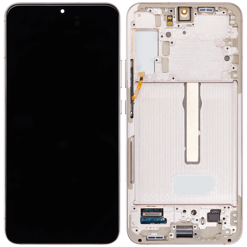 OLED-Display mit Rahmen für Samsung Galaxy S22 Plus 5G (Blemish: Qualität A) (Pink Gold)