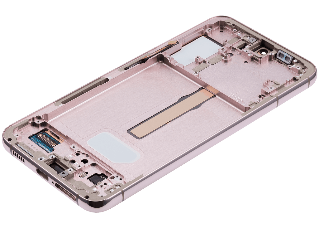 OLED-Display mit Rahmen für Samsung Galaxy S22 Plus 5G (Blemish: Qualität A) (Pink Gold)