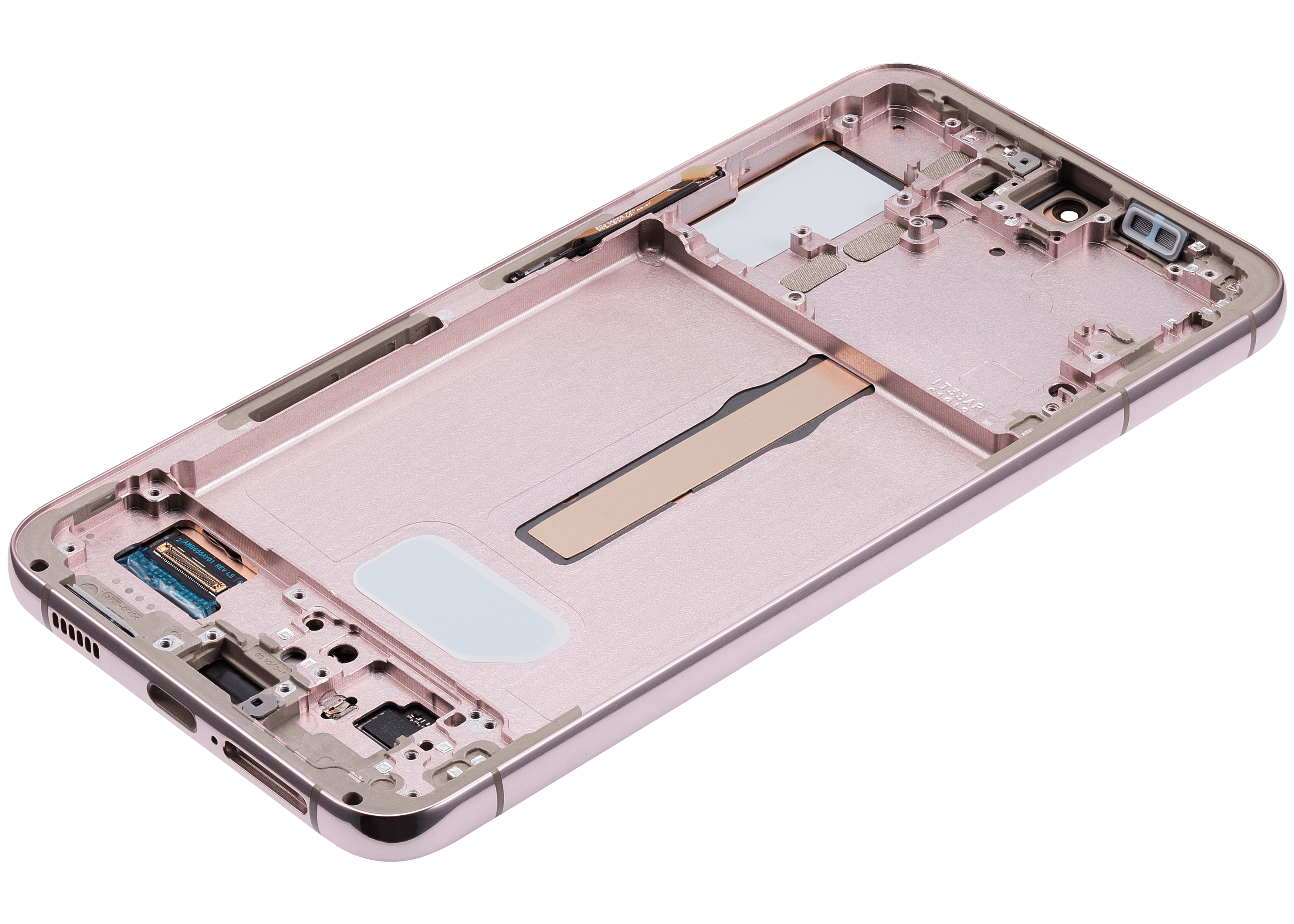 OLED-Display mit Rahmen für Samsung Galaxy S22 Plus 5G (Blemish: Qualität A) (Pink Gold)