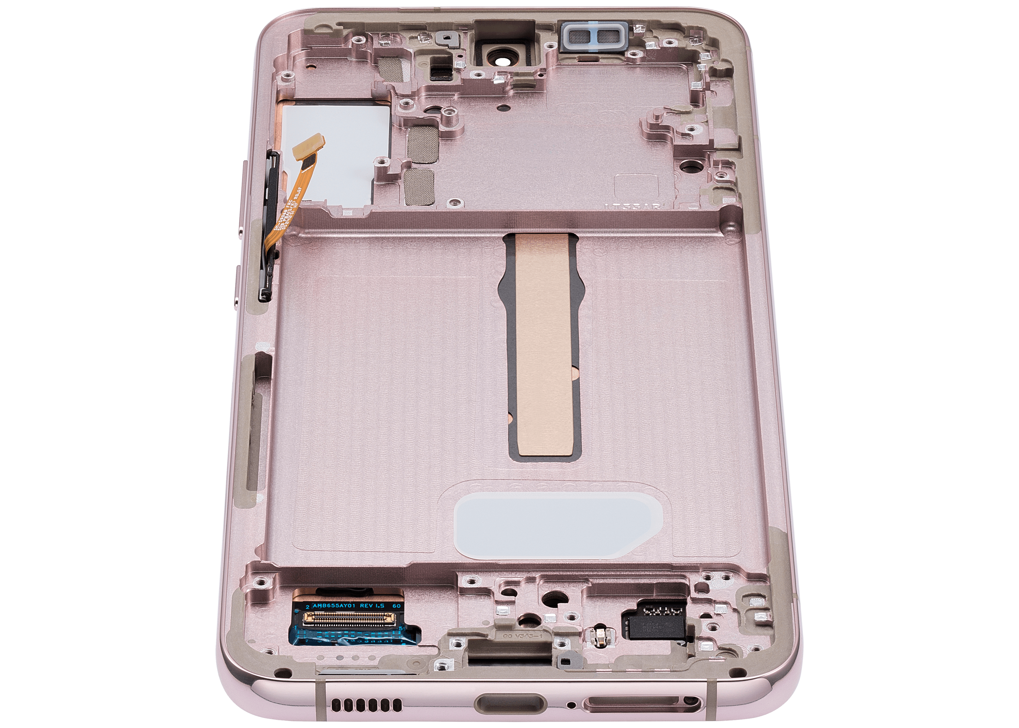 OLED-Display mit Rahmen für Samsung Galaxy S22 Plus 5G (Blemish: Qualität A) (Pink Gold)