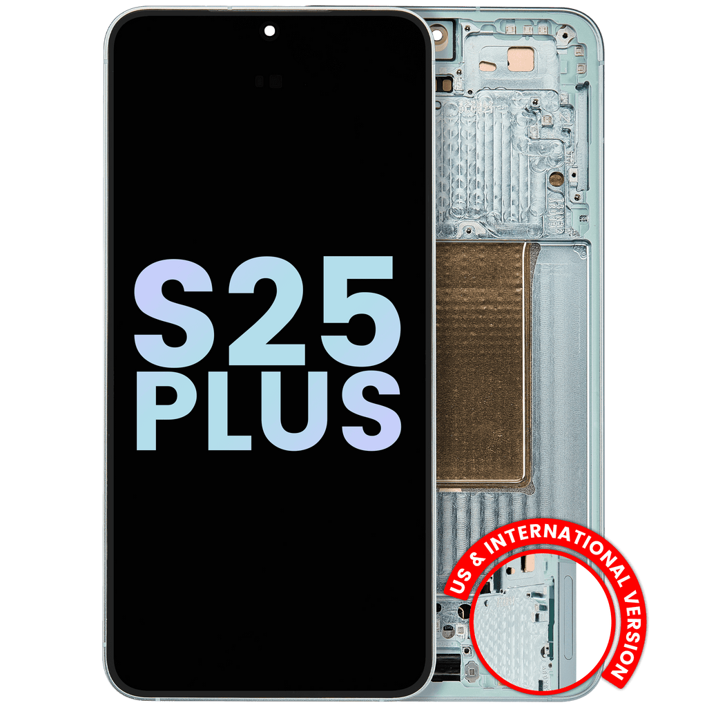 OLED Display with Frame for Samsung Galaxy S25 Plus 5G (US & International Version) (Service Pack) (Mint)
