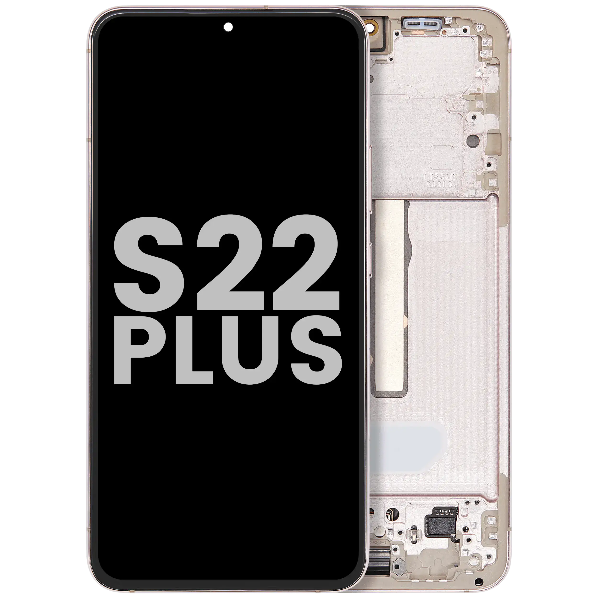 OLED-Display mit Rahmen Samsung Galaxy S22 Plus Pink Gold OEM Pull B/C