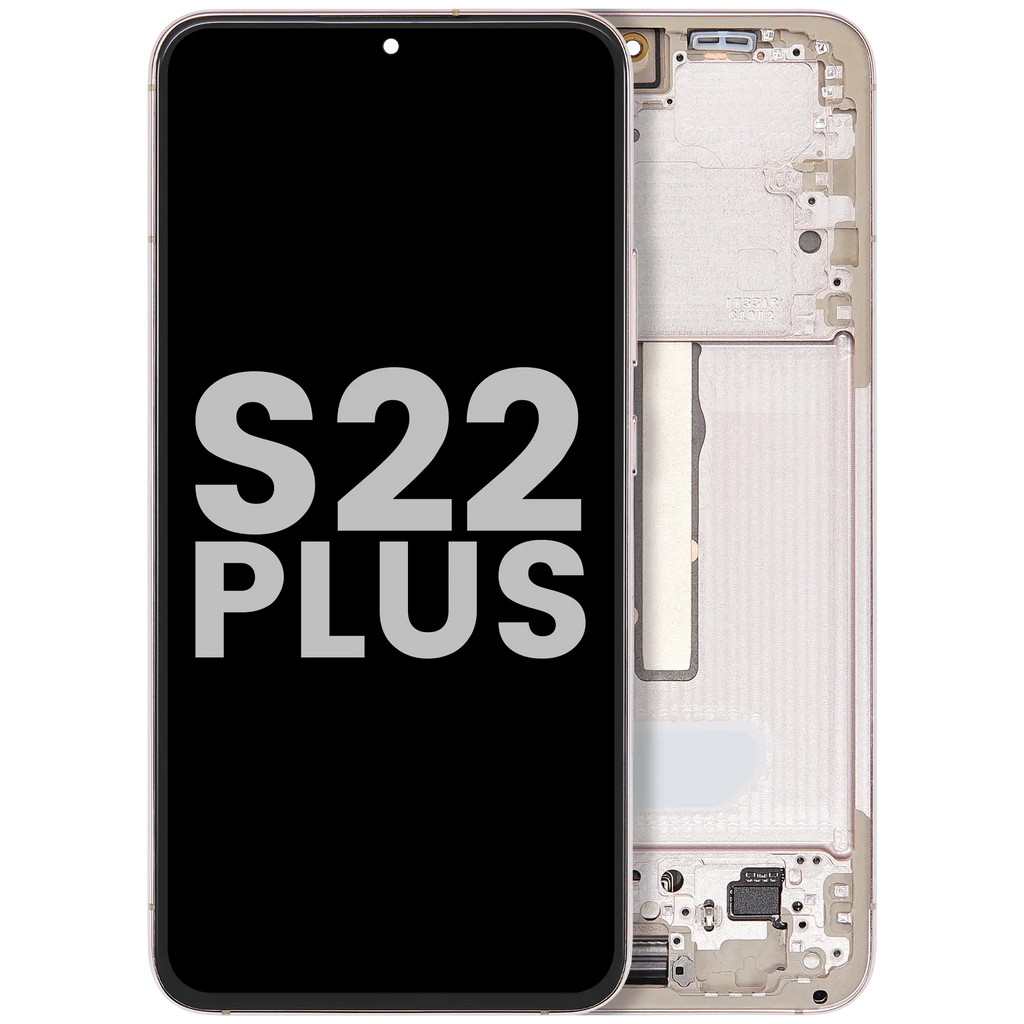 OLED Display with Frame for Samsung Galaxy S22 Plus 5G (used OEM part, B/C quality) (Pink Gold)