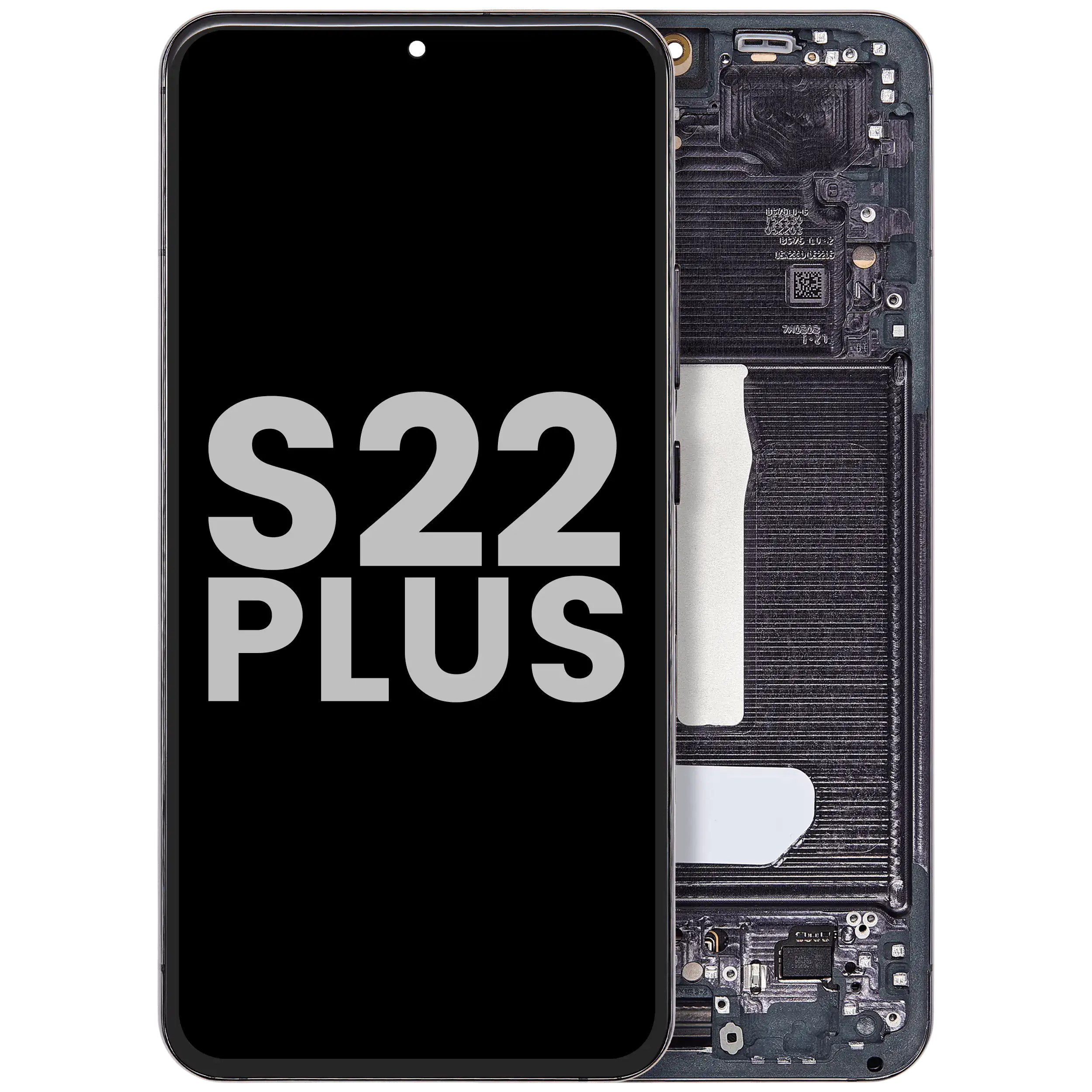 OLED Display with Frame for Samsung Galaxy S22 Plus 5G – Phantom Black (Used OEM Part, Quality B/C)