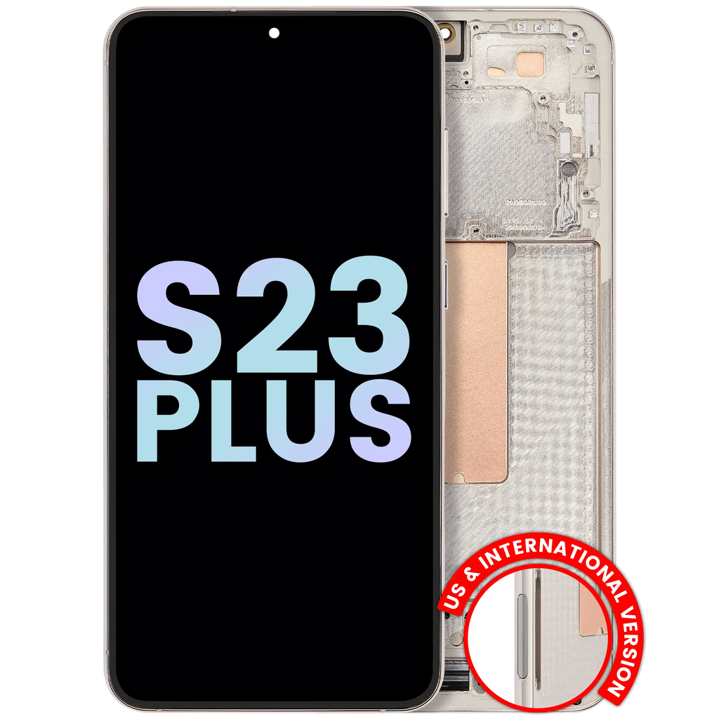 OLED Display with Frame for Samsung Galaxy S23 Plus 5G (US & International) (Service Pack) (Cream)