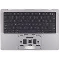 Top Case mit Akku und Tastatur für MacBook Pro 14" A2442 (2021) (ISO Swedish) (Original OEM) (Space Grau)