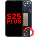 OLED-Display mit Rahmen Samsung Galaxy S25 Plus Blau Schwarz Aftermarket Plus
