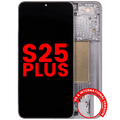 OLED-Display mit Rahmen Samsung Galaxy S25 Plus Silver Shadow Aftermarket Plus
