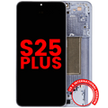OLED-Display mit Rahmen für Samsung Galaxy S25 Plus, Icy Blue (Aftermarket+)