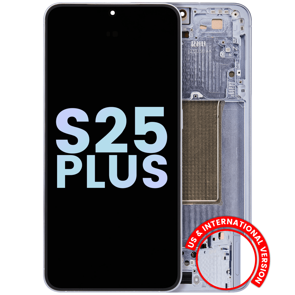 OLED Display with Frame for Samsung Galaxy S25 Plus 5G (US & International Version) (Service Pack) (Icy Blue)