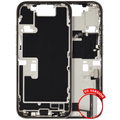 Midframe/Frame with Charging Port Flex and Small Parts for iPhone 16 Pro (US Version) (used OEM removed, Quality B) (Natural Titanium)