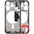 Midframe/Bezel with Charging Port Flex and Small Parts for iPhone 15 Pro (EU / Global Version) (Used OEM Part, Grade A) Natural Titanium