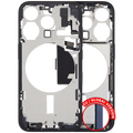 Midframe/Frame with Charging Port Flex and Small Parts for iPhone 15 Pro (EU/Global) - Used OEM Pulled, Grade A - Blue Titanium