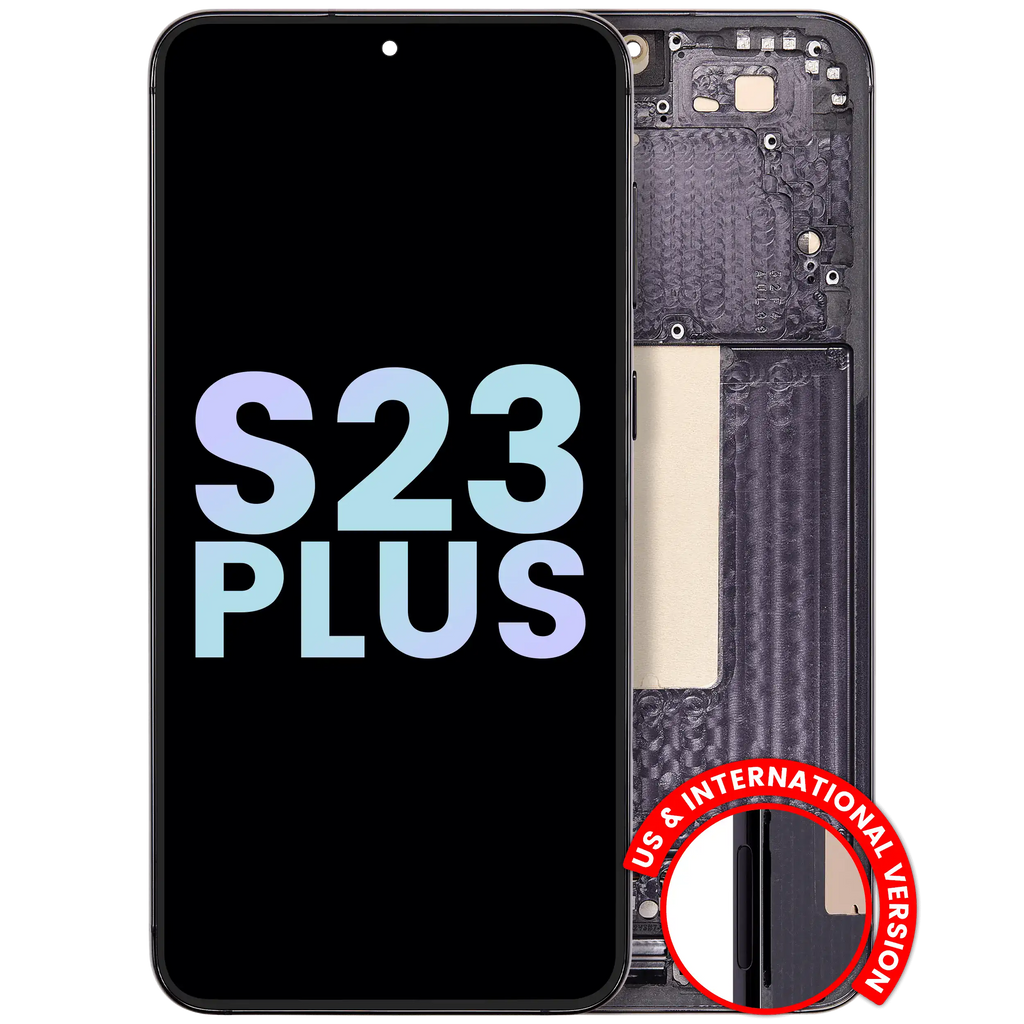 OLED Display with Frame for Samsung Galaxy S23 Plus 5G (US & International) (Service Pack) (Phantom Black)