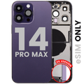 Backcover/Rahmen mit Ladebuchse-Flex für iPhone 14 Pro Max OEM B Deep Purple