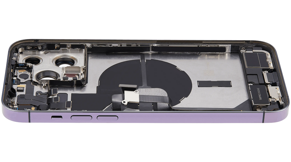 Original Apple-Ausbau A gebraucht – iPhone 14 Pro Backcover/Rahmen Deep Violett